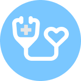 Stethoscope icon — Provided early cancer detection testing to our firefighters